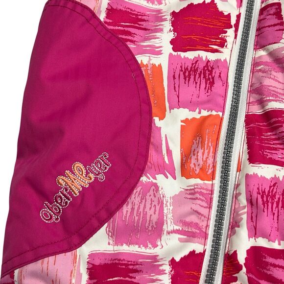 Obermeyer Pink Orange Geometric Baby Girl Bunting Snow Suit 12-18M - Picture 4 of 7